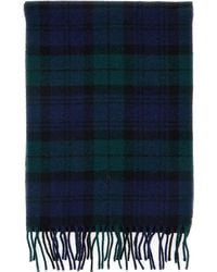Polo Ralph Lauren - Scarf With Pony Embroidery On The Front And All-Over Check Motif - Lyst