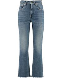 Golden Goose - Embroidered Patch Cropped Jeans - Lyst