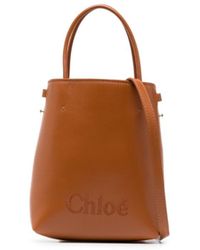 Chloé - Chloé Sense Micro Leather Bucket Bag - Lyst