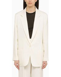 The Row - Single Breasted Linen Jacket - Lyst