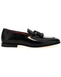Santoni - Nappa Leather Moccasins Loafers - Lyst