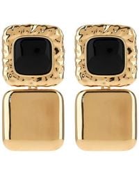 Self-Portrait - Tone Square Earrings - Lyst