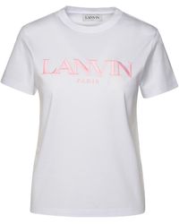 Lanvin - White Cotton T-shirt - Lyst