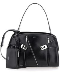 Ferragamo - 'Hug' Shoulder Bag With Multiple Zips And Adjustable And Removable Shoulder Strap - Lyst