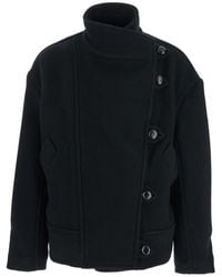 Isabel Marant - 'Hanis' Jacket With Stand-Up Collar And Dropped Shoulders - Lyst