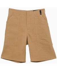Fendi - Canvas Bermuda Shorts - Lyst