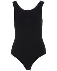 Dolce & Gabbana - Swimsuit With Branded Criss-Cross Straps - Lyst