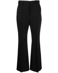 Lanvin - Flared Cropped Wool Trousers - Lyst