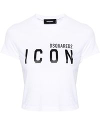 DSquared² - Be Icon Mini Cotton T-shirt - Lyst