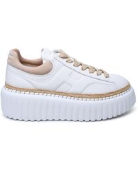 Hogan - H-stripes Leather Sneakers - Lyst