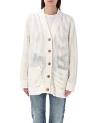 Golden Goose - Perforated Cotton Cardigan - Lyst