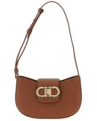 Ferragamo - Gabry Leather Shoulder Bag - Lyst