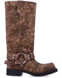 Acne Studios - Denim Buckle Boots - Lyst