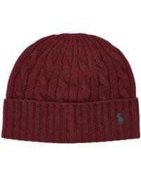 Polo Ralph Lauren - Wool-Blend Cable-Knit Beanie - Lyst