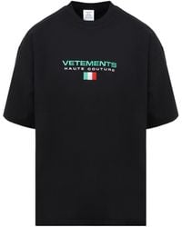 Vetements Cotton Black Haute Couture Logo T-shirt for Men | Lyst