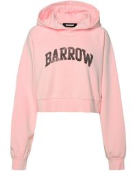 Barrow - Pink Cotton Sweatshirt - Lyst