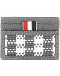 Thom Browne - Woven Leather Card Case - Lyst