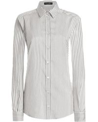 Dolce & Gabbana - Silk Shirt With Striped Print - Lyst
