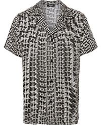 Balmain - Short-Sleeved Shirt With Print - Lyst