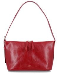 A.P.C. - Vera Crinkle Leather Shoulder Bag - Lyst