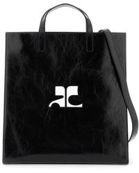 Courreges - Courreges "Heritage Leather Naplack Tote - Lyst