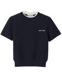 Miu Miu - Cashmere And Wool Crew-Neck Sweater - Lyst