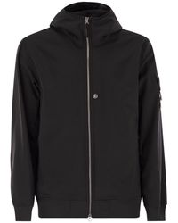 Stone Island - Light Jacket With Hood And Weatherproof Membrane - Lyst
