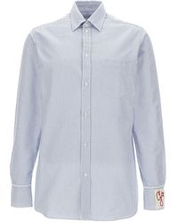 Golden Goose - And Light Shirt With Stripe Motif - Lyst