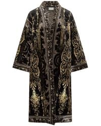 Pierre Louis Mascia - Pierre Louis Mascia Velvet Bomber Jacket With Floral Print - Lyst