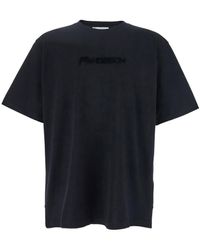 JW Anderson - Jw Anderson Crewneck T-Shirt With Logo Embroidery On The Front - Lyst