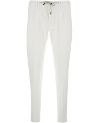 Eleventy - Pants With Elastic Drawstring Waist And Tapered Leg - Lyst