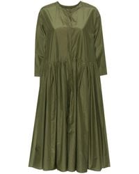 Max Mara - Cotton And Silk Blend Midi Dress - Lyst