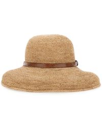 IBELIV - 'Rova' Hat With Leather Band And Flat Crown - Lyst
