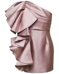 Solace London - Mini Dress With Ruffles - Lyst