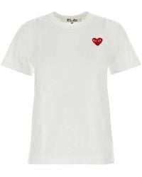 COMME DES GARÇONS PLAY - "red Emblem Heart" T-shirt Clothing - Lyst