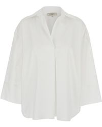 Antonelli - 'Alighieri' Shirt With V Neck And Wide Sleeves - Lyst