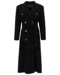 Elisabetta Franchi - Double-breasted Coat Coats, Trench Coats - Lyst