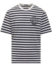Versace - Nautical Stripe T-shirt - Lyst