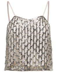 Forte Forte - Sequins Mesh Top - Lyst