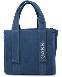 Ganni - Light Denim Bag - Lyst