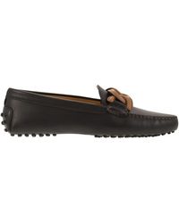 Tod's - Moccasin With Leather Chain - Lyst