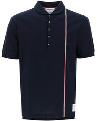 Thom Browne - Polo Shirt With Tricolor Intarsia - Lyst