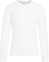 Brunello Cucinelli - Cotton Pullover Sweater - Lyst