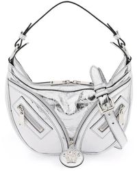 Versace - Metallic Leather 'repeat' Hobo Bag - Lyst