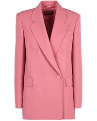 Max Mara - Lamella Double-Breasted Wool Blazer - Lyst