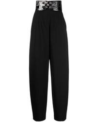 Alaïa - High-waisted Belted Trousers - Lyst