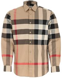 Burberry Somerton Check-print Relaxed-fit Stretch-cotton Shirt - Multicolor