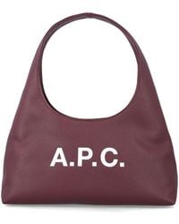 A.P.C. - Baby Ninon Shoulder Bag Burgundy - Lyst