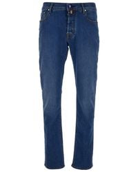 Jacob Cohen - 'Bard' Slim Jeans With Logo Patch - Lyst