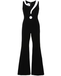 Moschino - Long Jumpsuit With Contrasting Question Mark Print - Lyst